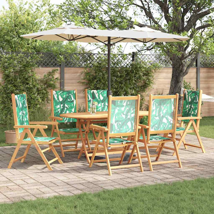Set de masă pentru grădină 7 pcs Model cu frunze WALTI