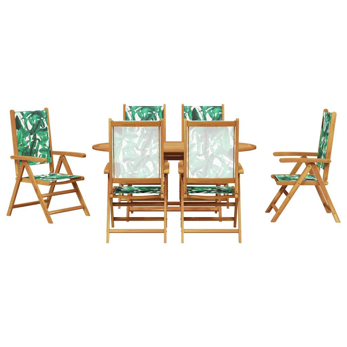 Set de masă pentru grădină 7 pcs Model cu frunze WALTI