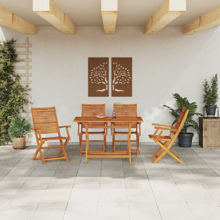 Set de masă pentru grădină 5 pcs Maro Lemn Solid de Acacia - WALTI WALTI