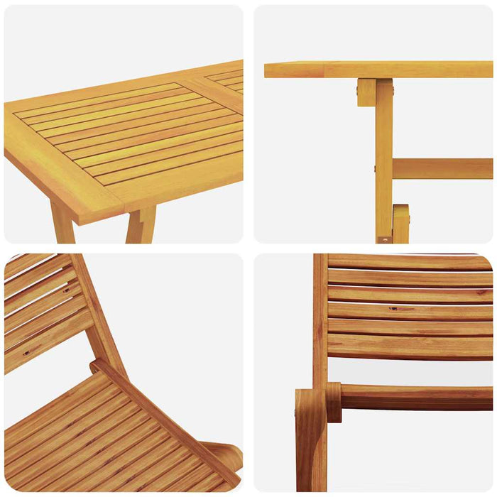 Set de masă pentru grădină 5 pcs Maro Lemn Solid de Acacia - WALTI WALTI