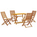 Set de masă pentru grădină 5 pcs Maro Lemn Solid de Acacia - WALTI WALTI