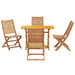 Set de masă pentru grădină 5 pcs Maro Lemn Solid de Acacia - WALTI WALTI