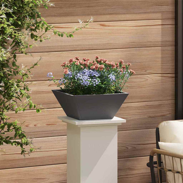 Vază pentru Grădină Negru 35 x 35 x 15 cm Oțel laminat la rece - WALTI WALTI
