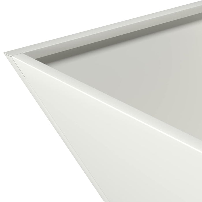 Vază pentru Grădină Alb 35 x 35 x 15 cm Oțel laminat la rece - WALTI WALTI
