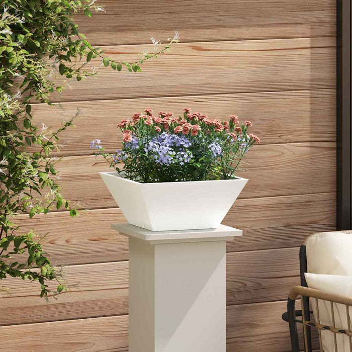 Vază pentru Grădină Alb 35 x 35 x 15 cm Oțel laminat la rece - WALTI WALTI