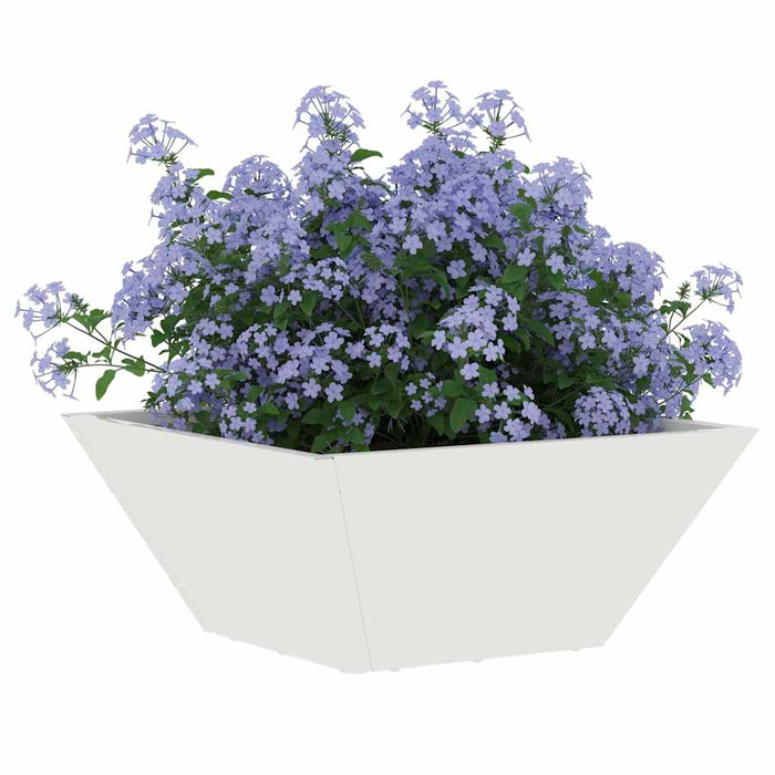Vază pentru Grădină Alb 35 x 35 x 15 cm Oțel laminat la rece - WALTI WALTI