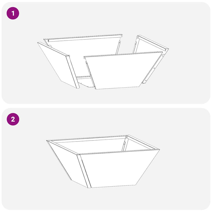 Vază pentru Grădină 5 pcs Alb 35 x 35 x 15 cm - WALTI WALTI
