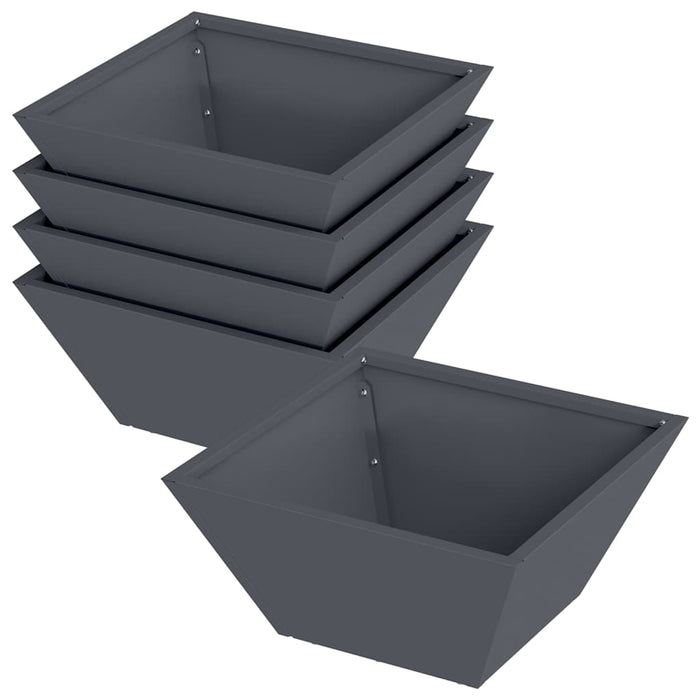 Vază pentru Grădină 5 pcs Antracit 35 x 35 x 15 cm - WALTI WALTI