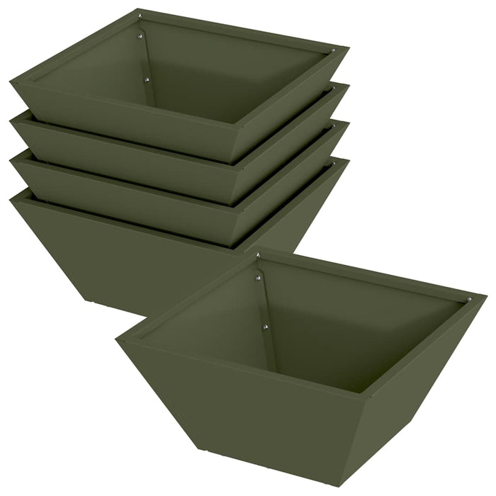 Vază pentru Grădină 5 pcs Verde măsliniu 35 x 35 x 15 cm - WALTI WALTI