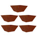 Vază pentru Grădină 5 pcs Ruginit 35 x 35 x 15 cm - WALTI WALTI