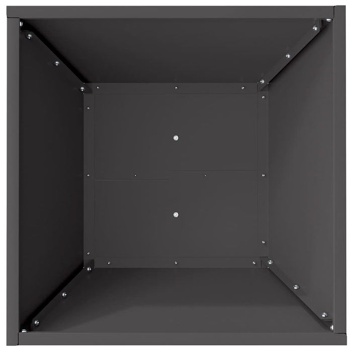 Vază pentru Grădină Negru 40 x 40 x 15 cm Oțel laminat la rece - WALTI WALTI
