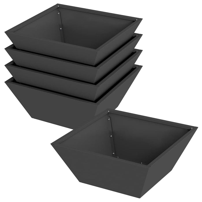 Vază pentru Grădină 5 pcs Negru 40 x 40 x 15 cm - WALTI WALTI
