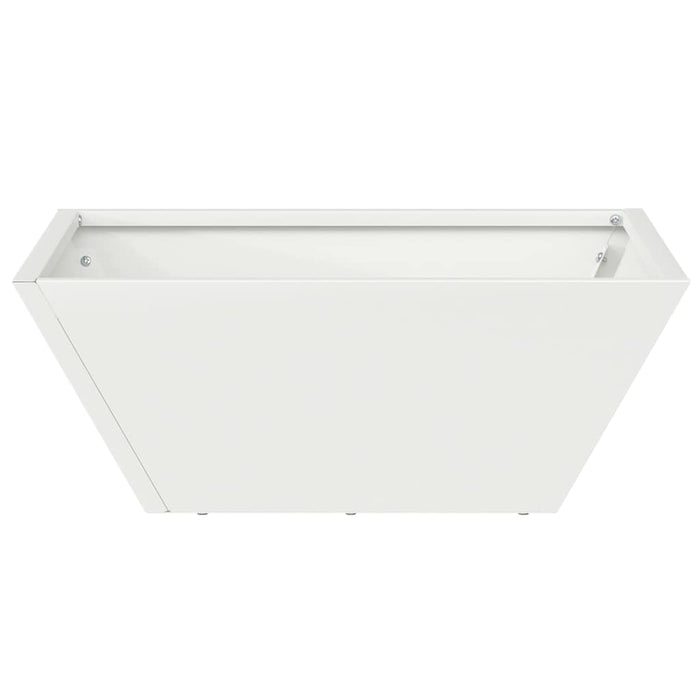 Vază pentru Grădină Alb 40 x 40 x 15 cm Oțel laminat la rece - WALTI WALTI