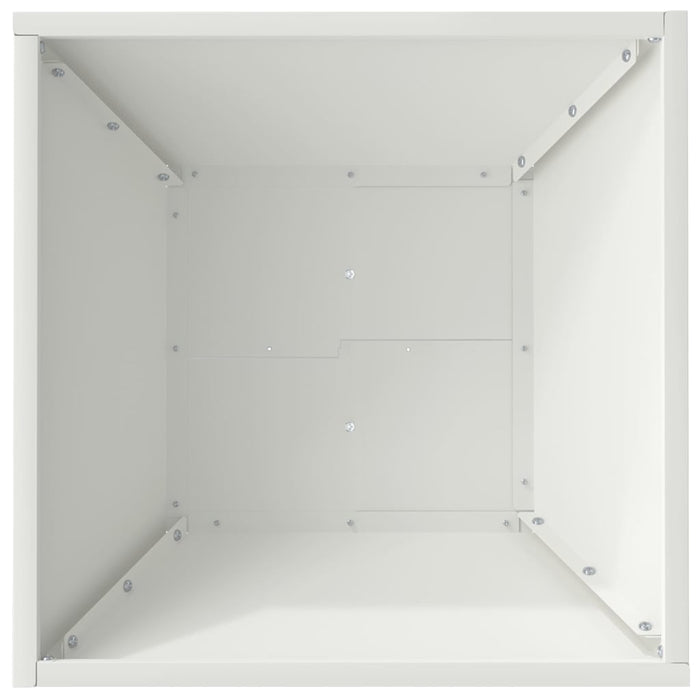 Vază pentru Grădină Alb 40 x 40 x 15 cm Oțel laminat la rece - WALTI WALTI