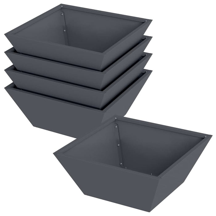 Vază pentru Grădină 5 pcs Antracit 40 x 40 x 15 cm - WALTI WALTI