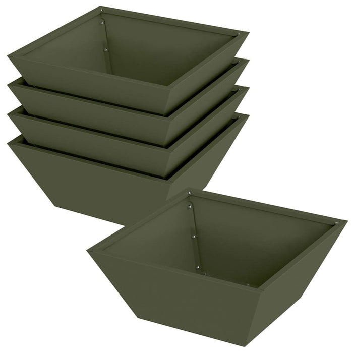 Vază pentru Grădină 5 pcs Verde măsliniu 40 x 40 x 15 cm - WALTI WALTI
