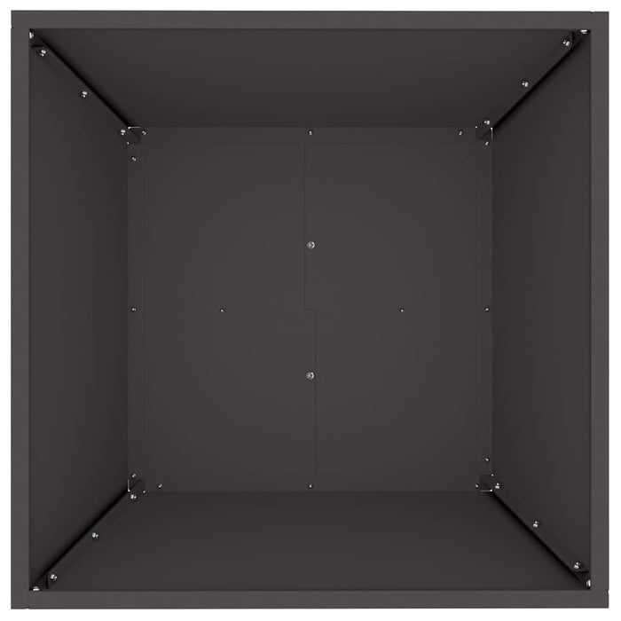 Vază pentru Grădină Negru 50 x 50 x 15 cm Oțel laminat la rece - WALTI WALTI