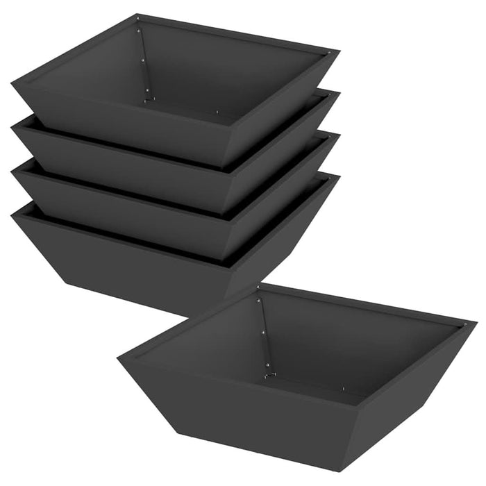 Vază pentru Grădină 5 pcs Negru 50 x 50 x 15 cm - WALTI WALTI