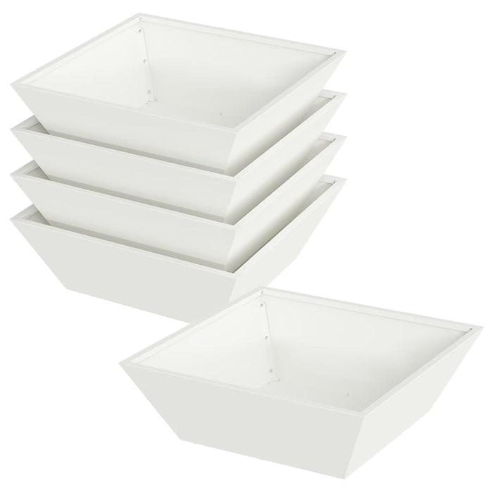 Vază pentru Grădină 5 pcs Alb 50 x 50 x 15 cm - WALTI WALTI