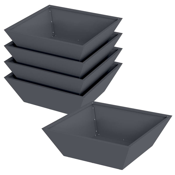 Vază pentru Grădină 5 pcs Antracit 50 x 50 x 15 cm - WALTI WALTI