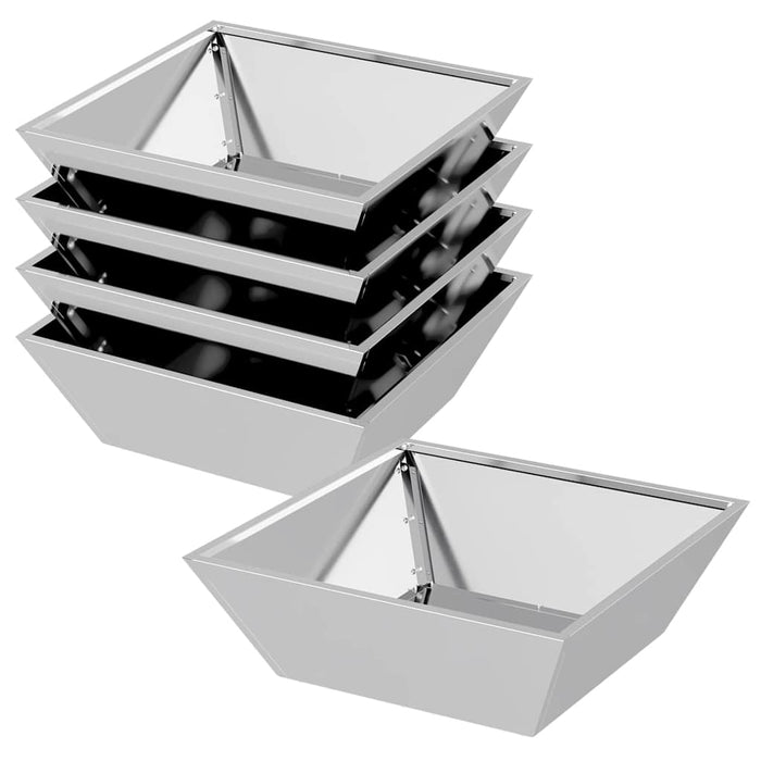 Vază pentru Grădină 5 pcs Argintiu 50 x 50 x 15 cm - WALTI WALTI