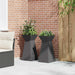 Vază pe pilon 2 pcs Negru 35 x 35 x 73 cm - WALTI WALTI