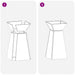 Vază pe pilon 2 pcs Alb 35 x 35 x 73 cm - WALTI WALTI