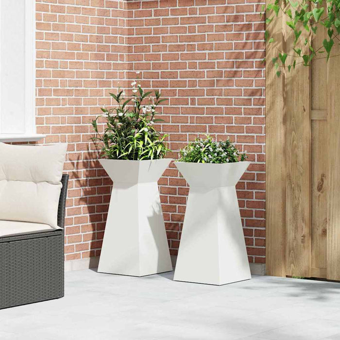 Vază pe pilon 2 pcs Alb 35 x 35 x 73 cm - WALTI WALTI