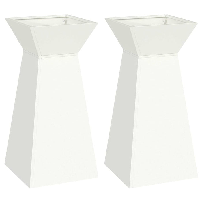 Vază pe pilon 2 pcs Alb 35 x 35 x 73 cm - WALTI WALTI