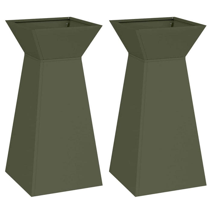 Vază pe pilon 2 pcs Oliv 35 x 35 x 73 cm - WALTI WALTI