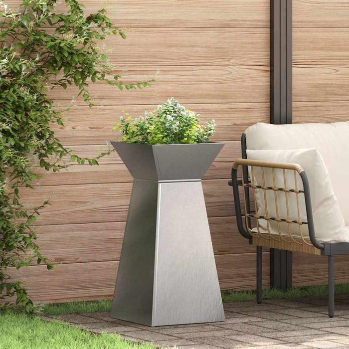Vază pe pilon 2 pcs Argintiu 35 x 35 x 73 cm - WALTI WALTI
