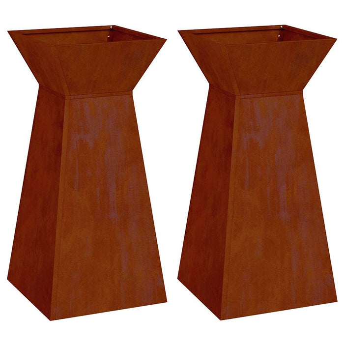 Vază pe pilon 2 pcs Argintiu 35 x 35 x 73 cm - WALTI WALTI
