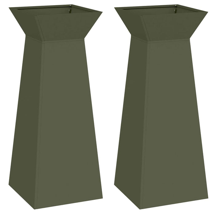 Vază pe pilon 2 pcs Oliv 40 x 40 x 100 cm - WALTI WALTI