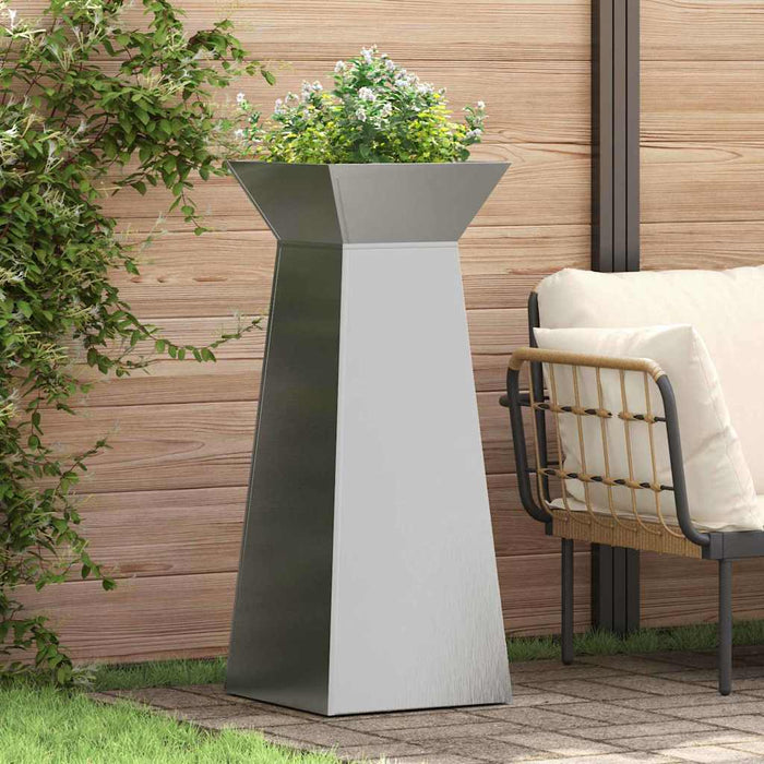 Vază pe pilon 2 pcs Argintiu 40 x 40 x 100 cm - WALTI WALTI
