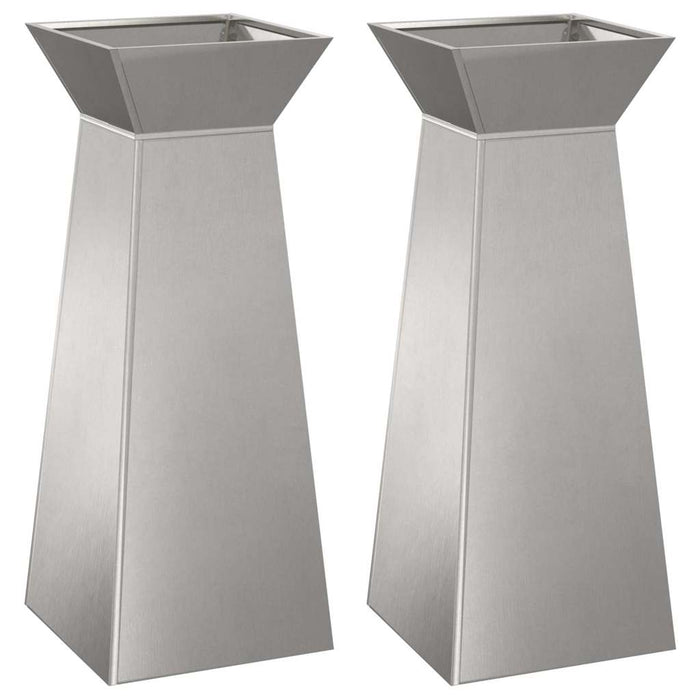 Vază pe pilon 2 pcs Argintiu 40 x 40 x 100 cm - WALTI WALTI