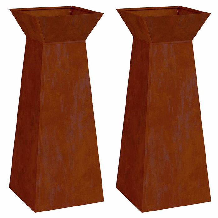 Vază pe pilon 2 pcs Argintiu 40 x 40 x 100 cm - WALTI WALTI