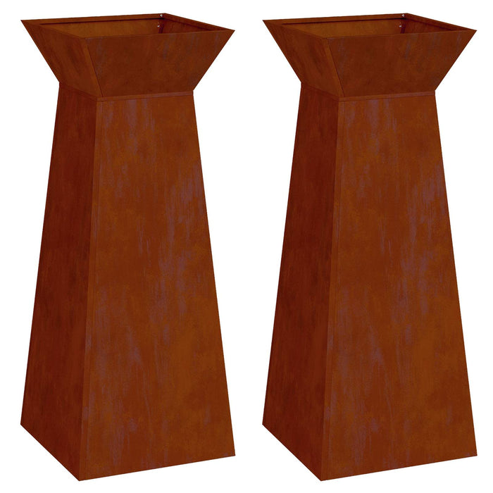 Vază pe pilon 2 pcs Argintiu 40 x 40 x 100 cm - WALTI WALTI