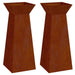 Vază pe pilon 2 pcs Argintiu 40 x 40 x 100 cm - WALTI WALTI