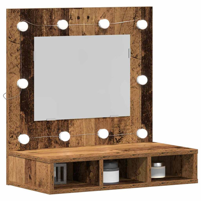 Dulap cu oglindă Lemn vechi 60 x 31,5 x 62 cm Lemn compozit - WALTI WALTI