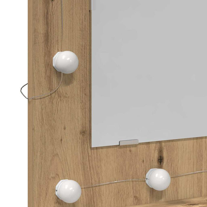 Dulap cu oglindă cu raft Stejar Artizanal 60 x 31,5 x 62 cm - WALTI WALTI