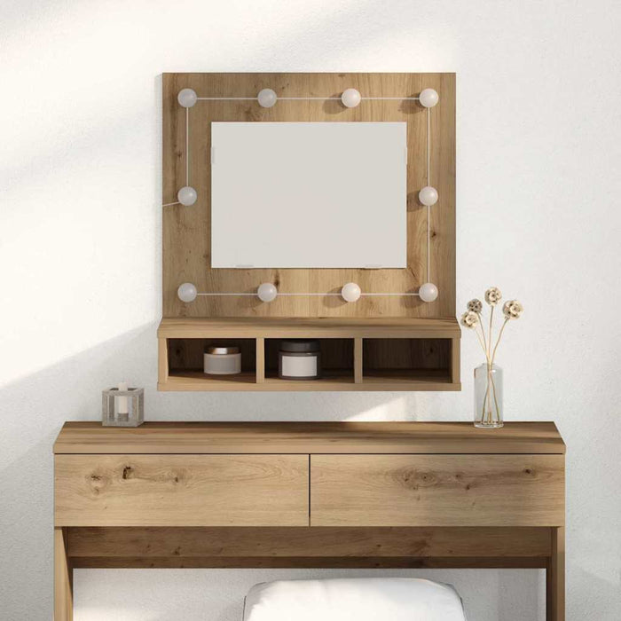 Dulap cu oglindă cu raft Stejar Artizanal 60 x 31,5 x 62 cm - WALTI WALTI