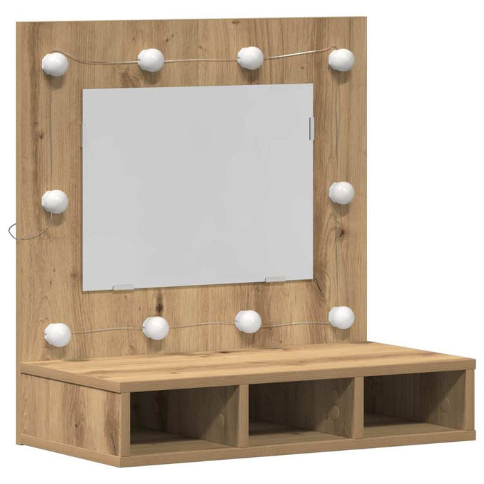 Dulap cu oglindă cu raft Stejar Artizanal 60 x 31,5 x 62 cm - WALTI WALTI