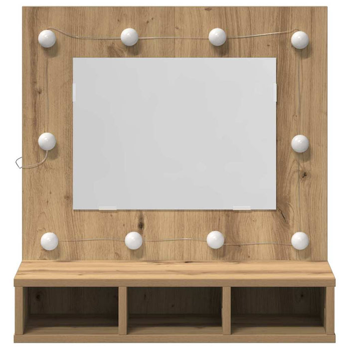 Dulap cu oglindă cu raft Stejar Artizanal 60 x 31,5 x 62 cm - WALTI WALTI