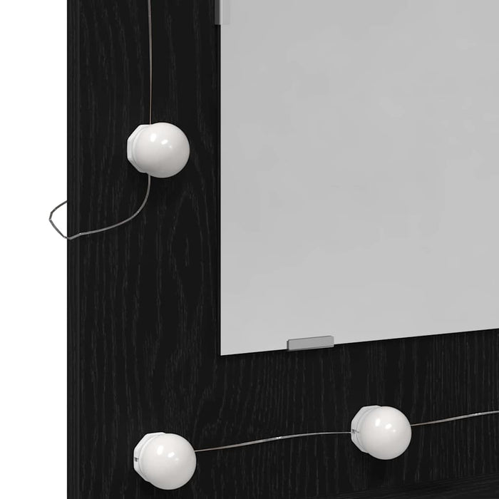 Dulap cu oglindă Stejar Negru 60 x 31,5 x 62 cm Lemn compozit - WALTI WALTI