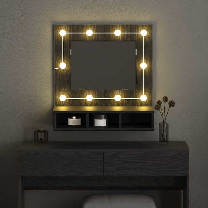 Dulap cu oglindă Stejar Negru 60 x 31,5 x 62 cm Lemn compozit - WALTI WALTI