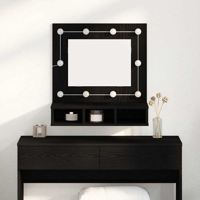 Dulap cu oglindă Stejar Negru 60 x 31,5 x 62 cm Lemn compozit - WALTI WALTI