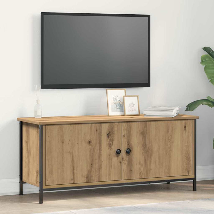 Cabinet TV Stejar Artizanal 100 x 35 x 45 cm Lemn compozit - WALTI WALTI