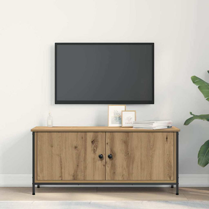 Cabinet TV Stejar Artizanal 100 x 35 x 45 cm Lemn compozit - WALTI WALTI