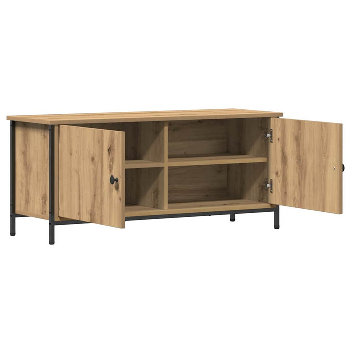 Cabinet TV Stejar Artizanal 100 x 35 x 45 cm Lemn compozit - WALTI WALTI