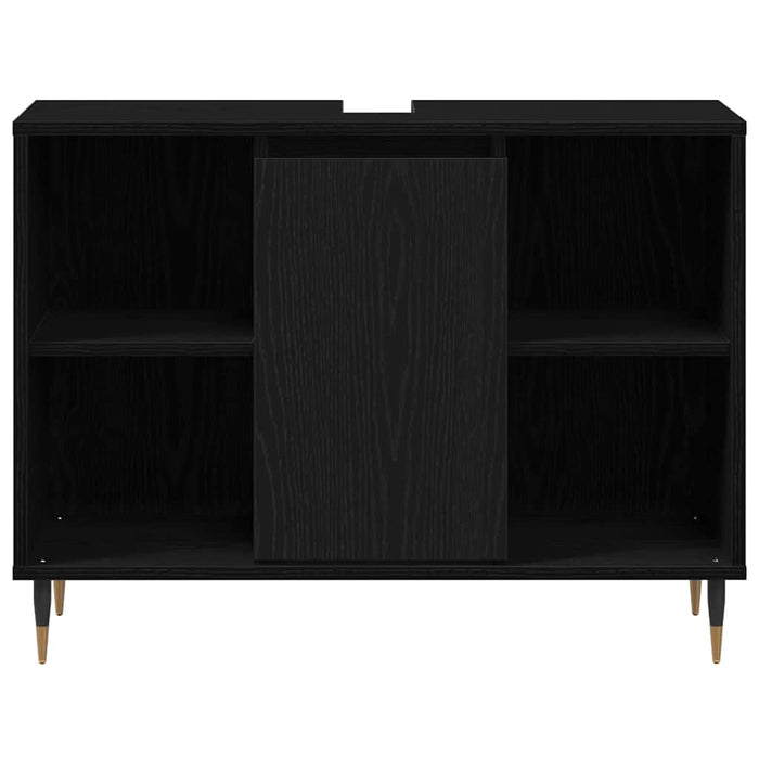 Dulap de Baie cu raft Negru 80 x 33 x 60 cm Lemn compozit - WALTI WALTI
